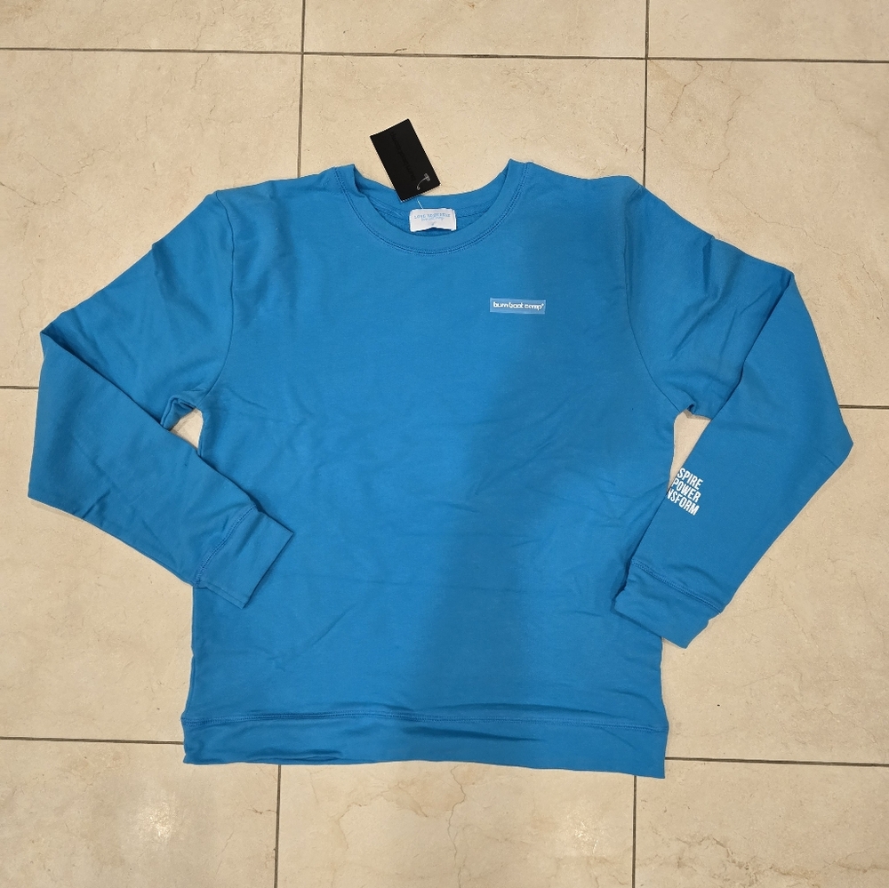 Burn Boot Camp Long Sleeve French Terry Pullover, New, Blue